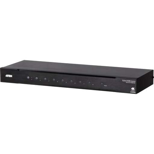 [VS0801HB-AT-G] ATEN 8-Port True 4K HDMI Switch - HDMI - Metall - Schwarz - 60 Hz - 3 m - 1920 x 1080 (HD 1080) - 3840 x 2160 - 4096 x 2160