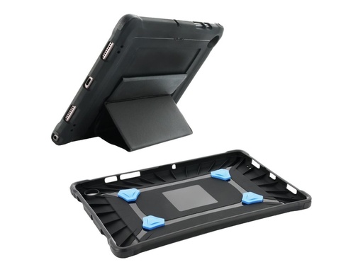 [053019] Mobilis PROTECH - Hintere Abdeckung für Tablet - verstärkt, Ständer + Handschlaufe - TFP 4.0 - Schwarz - für Apple 10.9-inch iPad (10. Generation)