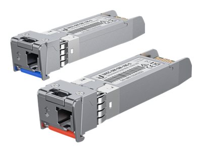 [UACC-OM-SM-10G-S-20] Ubiquiti UACC-OM-SM-10G-S-20 - SFP (Mini-GBIC)-Transceiver-Modul - 10GbE - 10GBASE-BiDi - LC Single-Modus - bis zu 10 km - 1270 nm / 1330 nm (Packung mit 20)