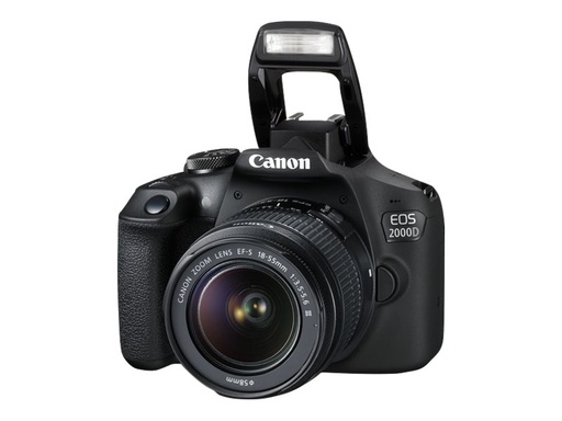 [2728C002] Canon EOS 2000D - - Spiegelreflexkamera - 24,1 MP CMOS - Display: 7,62 cm/3" LCD - Schwarz