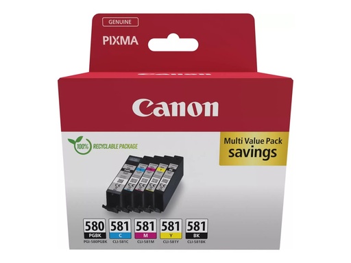 [2078C007] Canon PGI-580/CLI-581 PGBK/C/M/Y/BK Multi Pack