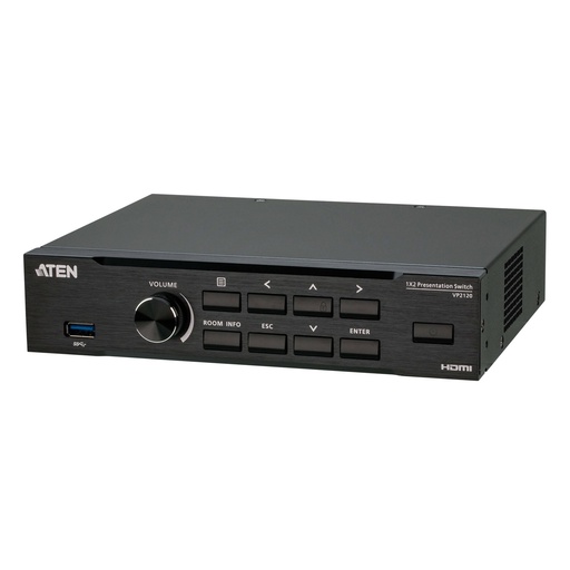 [VP2120-AT-G] ATEN VP2120 - HDMI - USB Typ-A - Metall - Schwarz - Leistung - 169 mm