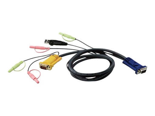 [2L-5303U] ATEN 2L-5303U - Tastatur- / Video- / Maus- / Audio-Kabel - USB, HD-15 (VGA)