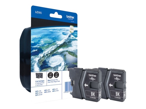 [LC985BKBP2DR] Brother LC985 Twin-Pack - 2er-Pack - Schwarz