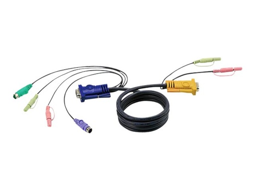 [2L-5302P] ATEN 2L-5302P - Tastatur- / Video- / Maus- / Audio-Kabel - PS/2, HD-15 (VGA)