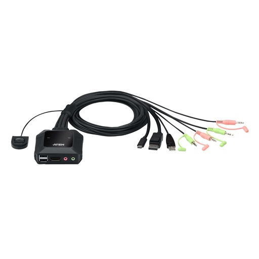 [CS52DP] ATEN 2-Port USB-C DisplayPort Hybrid Cable KVM Switch - Kabel - Digital/Daten