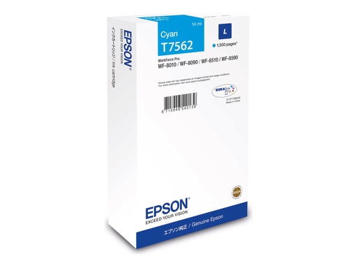 [C13T75624N] Epson T7562 - 14 ml - L-Größe - Cyan - original