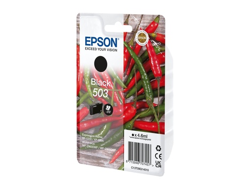 [C13T09Q14020] Epson 503 - 4.6 ml - Schwarz - original - Blister mit RF- / akustischem Alarmsignal