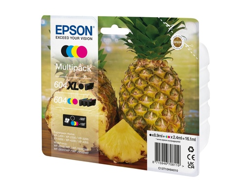 [C13T10H94020] Epson 604/604XL Multipack - 4er-Pack - XL (schwarz)