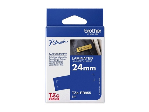 [TZEPR955] Brother TZe-PR955 - Weißer Druck auf Premium Glitter Silver - Rolle (2,4 cm x 8 m)