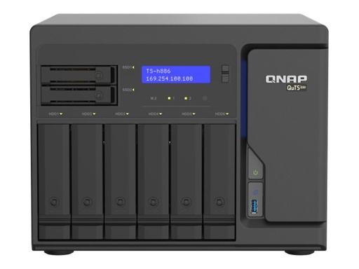 [TS-H886-D1602-8G] QNAP TS-h886 - NAS-Server - 8 Schächte - SATA
