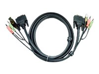 [2L-7D02UD] ATEN 2L-7D02UD - Video- / USB- / Audio-Kabel - USB, mini-phone stereo 3.5 mm, DVI-D (M)