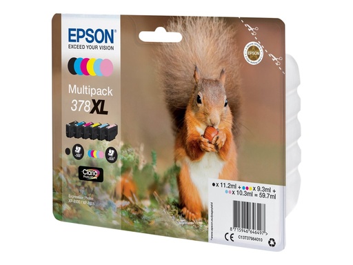 [C13T37984010] Epson 378XL Multipack - 6er-Pack - XL - Schwarz, Gelb, Cyan, Magenta, hellmagentafarben, hell Cyan