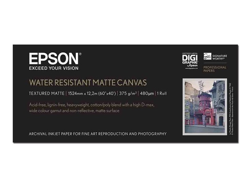 [C13S045064] Epson Water Resistant Matte Canvas - Matt - 465 Mikron - Roll (152.4 cm x 12.2 m)