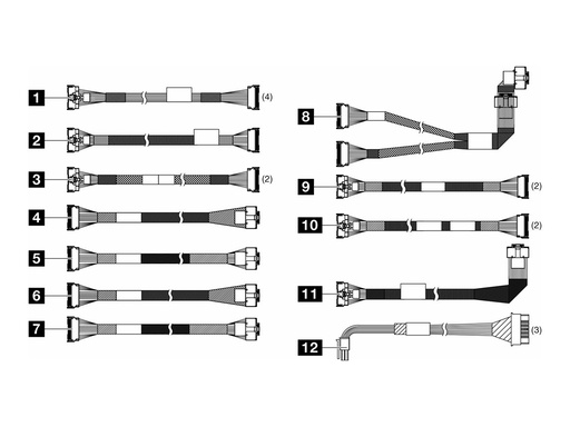 [4X97A88461] Lenovo Speicherkabelkit - für 24 x 2,5" Chassis
