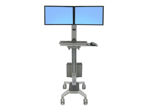 [24-194-055] Ergotron Neo-Flex WideView WorkSpace - Wagen - Konstante Krafttechnologie - für 2 LCD-Displays / PC-Ausrüstung - dual - Aluminium, pulverbeschichteter Stahl, hochwertiger Kunststoff - Zweistufiges Grau - Bildschirmgröße: bis zu 55,9 cm (bis zu 22 Zoll)