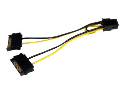 [SATPCIEXADAP] StarTech.com 15cm SATA Strom auf 6 pin PCI Express Grafikkarten Stromkabel - PCIe Y-Kabel Adapter - Stromkabel - SATA-Stromstecker (M)
