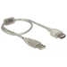 [82244] Delock 82244 - 0,3 m - USB A - USB A - USB 2.0 - 0,48 Gbit/s - Transparent