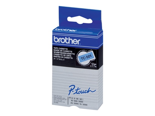 [TC501] Brother Schwarz, Blau - Rolle (1,2 cm x 7,7 m) 1 Stck. Druckerband