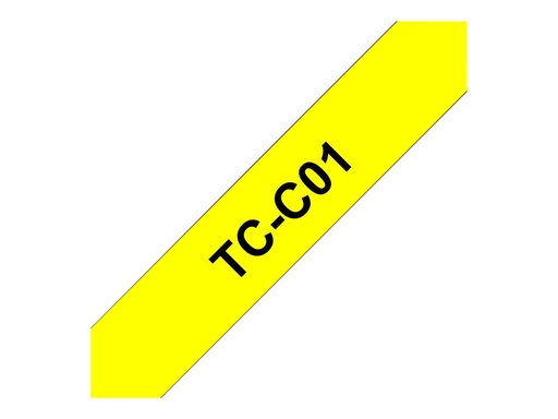 [TCC01] Brother TCC01 - 12 mm x 6.7 m - Schwarz auf Neongelb