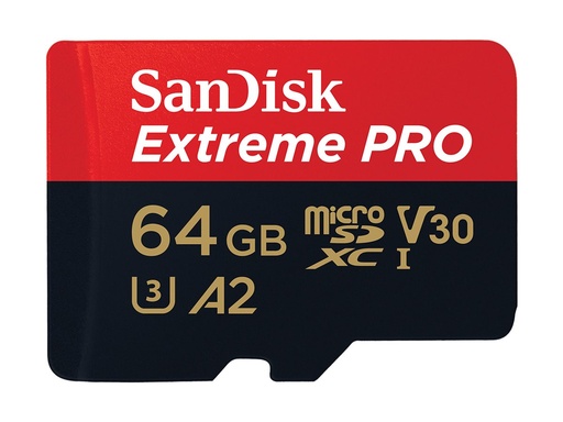 [SDSQXCU-064G-GN6MA] SanDisk Extreme Pro - Flash-Speicherkarte (microSDXC-an-SD-Adapter inbegriffen)