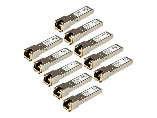 [J8177C10PKST] StarTech.com Startech Gigabit RJ45 Kupfer SFP Transceiver Modul - HP J8177C kompatibel 1000Base-T - Mini GBIC - 10er pack - SFP (Mini-GBIC)-