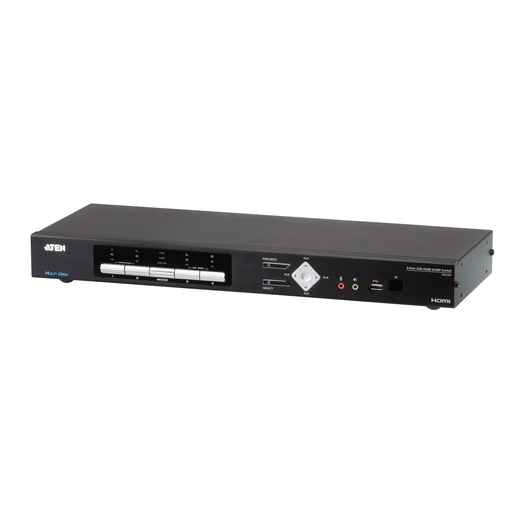 [CM1284-AT-G] ATEN 4-Port USB 4K HDMI Multi-View KVMP™ Switch - 4096 x 2160 Pixel - Ethernet/LAN - 4K Ultra HD - Rack-Einbau - 16 W - 1U