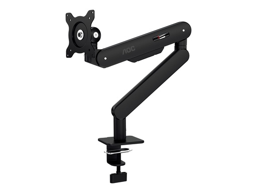 [AM400B] AOC AM400B - Befestigungskit (Monitorarm, Klemmmontagesockel, Tischplattenbohrung, Gasfeder) - einstellbarer Arm - für Flachbildschirm - Aluminiumlegierung - Schwarz - Bildschirmgröße: 43.18-86.36 cm (17"-34")