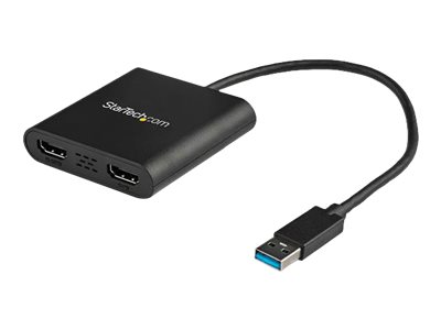 [USB32HD2] StarTech.com USB 3.0 to Dual HDMI Adapter - 4K 30Hz - External Video & Graphics Card - Dual Monitor Display Adapter - Supports Windows (USB32HD2)