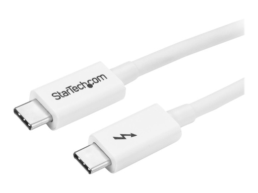 [TBLT3MM1MW] StarTech.com 3.3ft (1m) Thunderbolt 3 Cable, 20Gbps, 100W PD, 4K Video, Thunderbolt-Certified, Compatible w/ TB4/USB 3.2/DisplayPort - Thunderbolt-Kabel - 24 pin USB-C (M)