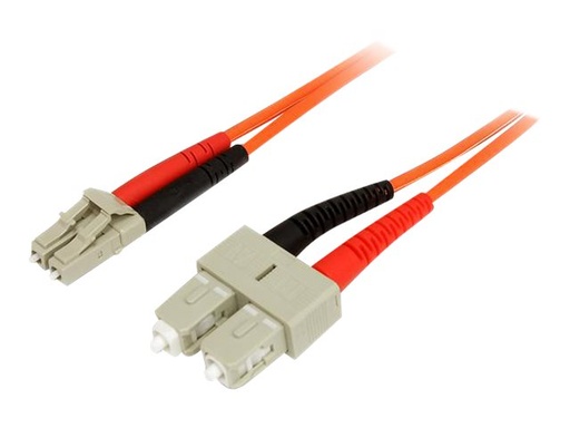 [50FIBLCSC3] StarTech.com 3m Fiber Optic Cable - Multimode Duplex 50/125 - LSZH - LC/SC - OM2 - LC to SC Fiber Patch Cable - Netzwerkkabel - LC Multi-Mode (M)