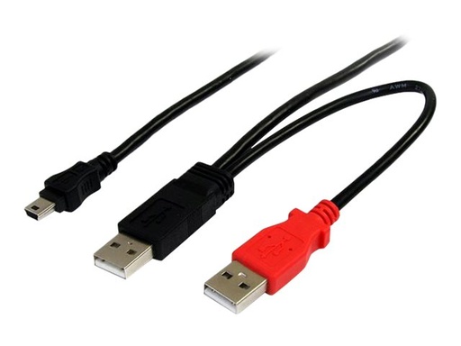 [USB2HABMY6] StarTech.com 1,8m USB Y-Kabel für externe Festplatten - USB A auf Mini-B Anschlusskabel - USB-Kabel - USB (M)