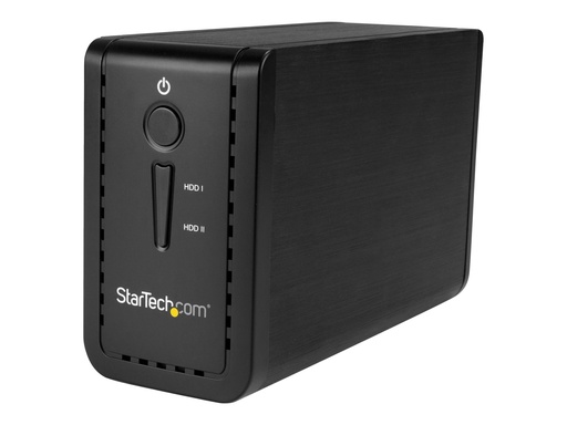[S352BU313R] StarTech.com USB 3.1 Dual 3,5" SATA (6Gbit/s) Festplattengehäuse mit RAID - Zweifach 3,5 Zoll HDD/SSD/SSHD Gehäuse - USB-C und USB-A - Festplatten-Array - 2 Schächte (SATA-600)