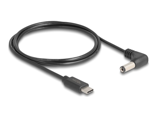 [85398] Delock Stromkabel - 24 pin USB-C (M) zu Gleichstromstecker 5,5 x 2,1 mm (M)