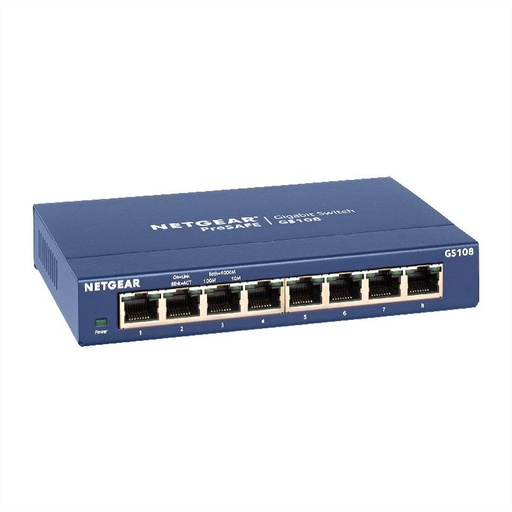 [GS108GE] Netgear ProSafe GS108 - Switch - Kupferdraht 1 Gbps - 8-Port 3 HE - Rack-Modul