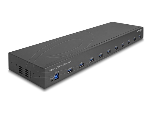 [64240] Delock Hub - 19", industry, 10 Gbps - 10 x