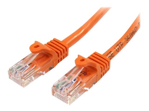 [45PAT50CMOR] StarTech.com 0,5m Cat5e Ethernet Netzwerkkabel Snagless mit RJ45 - Cat 5e UTP Kabel - Orange - Patch-Kabel - RJ-45 (M)