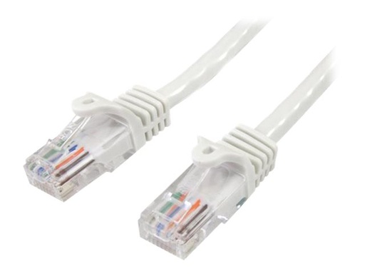 [45PAT50CMWH] StarTech.com 0,5m Cat5e Ethernet Netzwerkkabel Snagless mit RJ45 - Cat 5e UTP Kabel - Weiß - Patch-Kabel - RJ-45 (M)