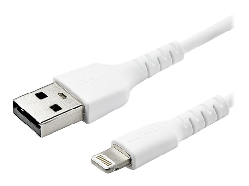[RUSBLTMM2M] StarTech.com 2m USB-A auf Lightning-Kabel - Hochbelastbare, robuste Aramidfaser - USB Typ-A auf Lightningkabel - Lade-/Synchronisationskabel - Apple MFi-zertifiziert iPad/iPhone 12 - Weiß (RUSBLTMM2M)