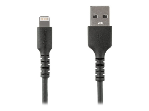 [RUSBLTMM2MB] StarTech.com 2m USB-A auf Lightning-Kabel - Hochbelastbare, robuste Aramidfaser - USB Typ-A auf Lightningkabel - Lade-/Synchronisationskabel - Apple MFi-zertifiziert iPad/iPhone 12 - Schwarz (RUSBLTMM2MB)