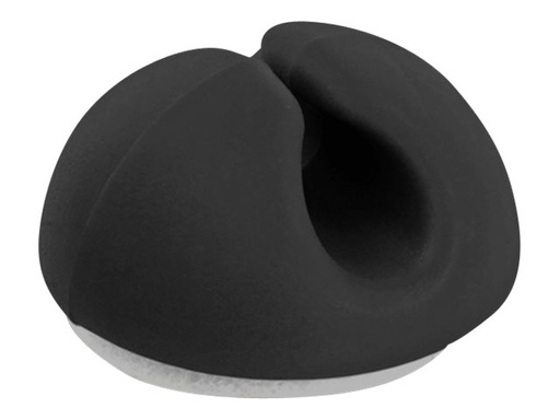 [18343] Delock Kabelhalter - Tisch montierbar, Oberfläche montierbar, geeignet für Wandmontage - Schwarz (Packung mit 10)