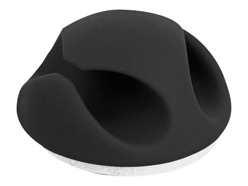 [18345] Delock Kabelhalter - Tisch montierbar, Oberfläche montierbar, geeignet für Wandmontage - Schwarz (Packung mit 10)