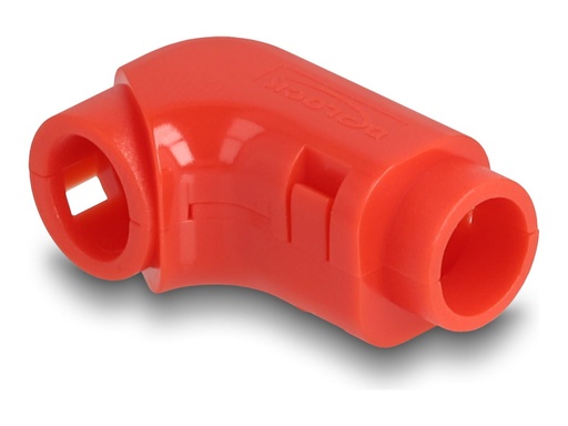 [88126] Delock Biegeradiusklemme für Kabel - zum Abwinkeln - Ecke montierbar, Oberfläche montierbar, montierbare Möbel - Rot (Packung mit 8)