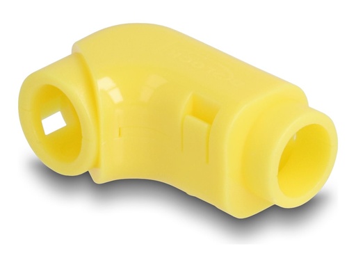 [88123] Delock Biegeradiusklemme für Kabel - zum Abwinkeln - Ecke montierbar, geeignet für Wandmontage - Gelb (Packung mit 8)