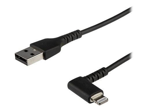 [RUSBLTMM1MBR] StarTech.com 1m USB-A auf Lightning-Kabel - 90° rechtwinkliges USB Typ-A auf Ladekabel - Synchronisationskabel - Apple MFi-zertifiziert iPad/iPhone 12 - Schwarz (RUSBLTMM1MBR)
