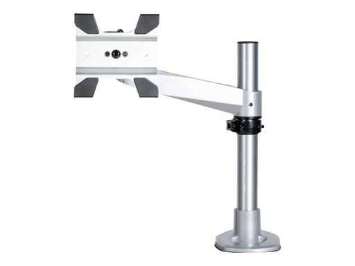 [ARMPIVOTB2] StarTech.com Desk Mount Monitor Arm, VESA or Apple iMac/Thunderbolt Display up to 14kg, Articulating Height Adjustable Single Desktop Monitor Pole Mount, Desk Clamp or Grommet, Silver - Small Footprint Design (ARMPIVOTB2)