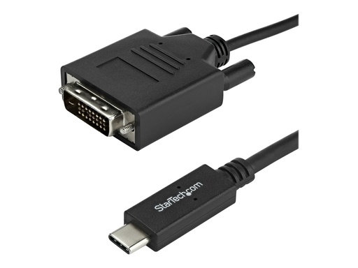 [CDP2DVIMM1MB] StarTech.com 3.3 ft / 1 m USB-C to DVI Cable - USB Type-C Video Adapter Cable - 1920 x 1200 - Black (CDP2DVIMM1MB)