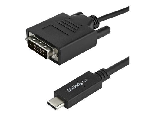 [CDP2DVIMM1MB] StarTech.com StarTech 3.3 ft / 1 m USB-C to DVI Cable - USB Type-C Video Adapter Cable - 1920 x 1200 - Black (CDP2DVIMM1MB)
