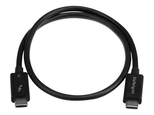 [TBLT34MM50CM] StarTech.com StarTech 50cm (1.6ft) Thunderbolt 3 Cable, 40Gbps, 100W PD, 4K/5K Video, Thunderbolt-Certified, Compatible w/ TB4/USB 3.2/DisplayPort - Thunderbolt-Kabel - USB-C (M)