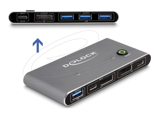 [18646] Delock KVM-/USB-Switch - 30Hz, 8K, with USB